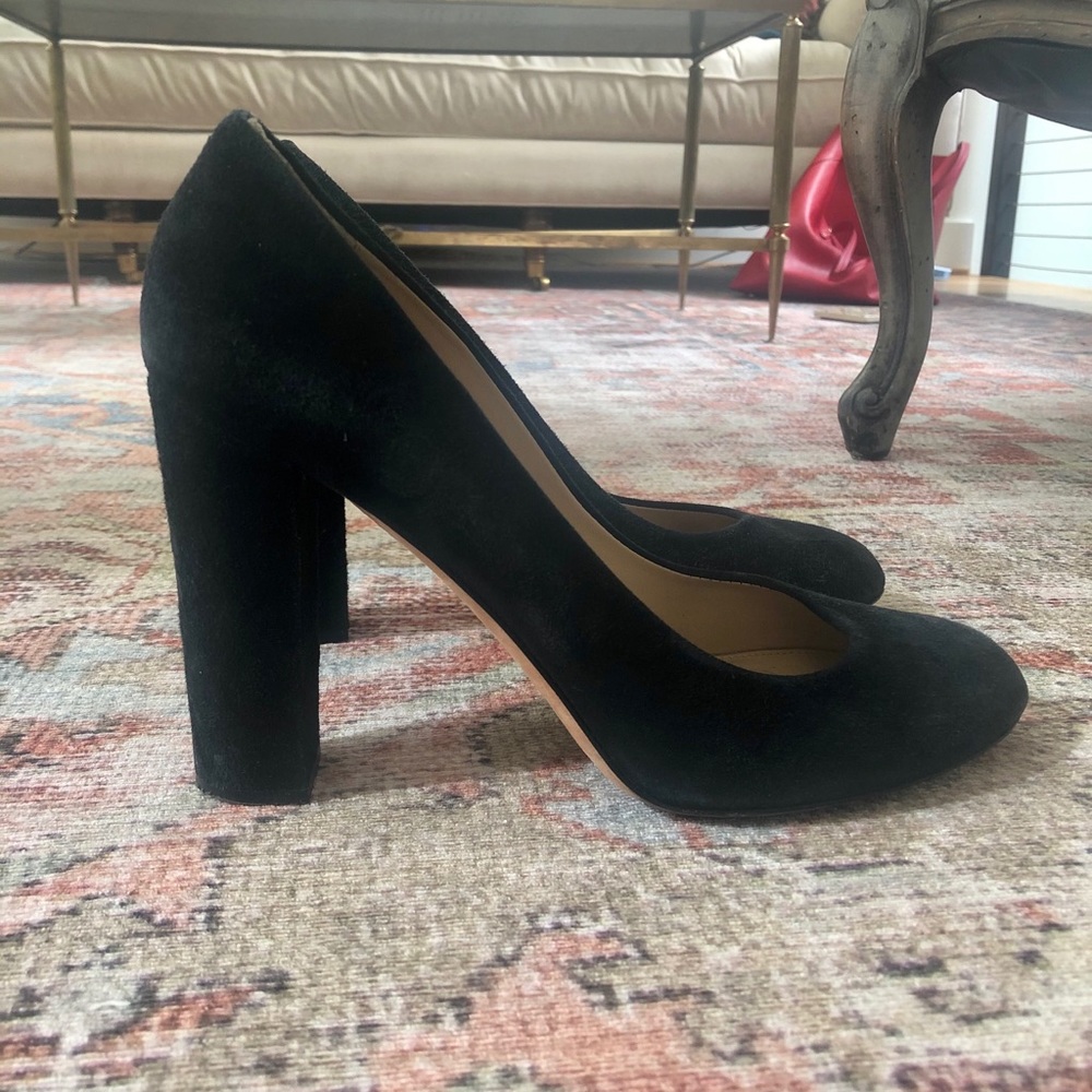 Black Suede J.Crew Pumps